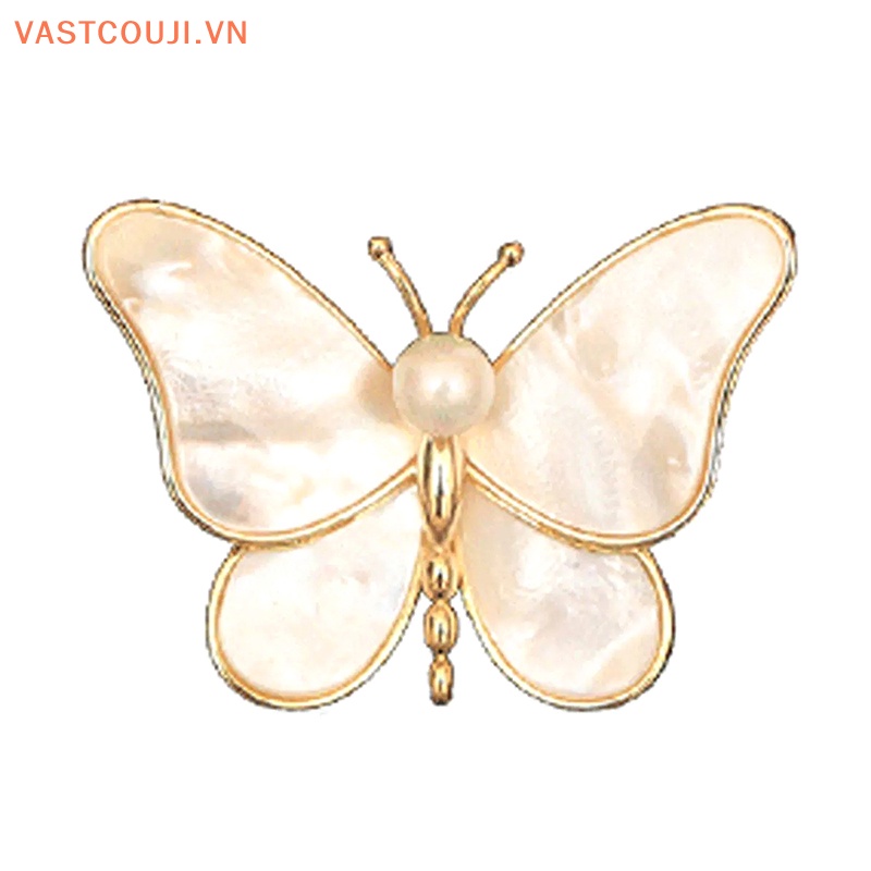 Ghim Cài Áo Hình Bướm Đính Ngọc Trai Giả Thời Trang Cho Nữ