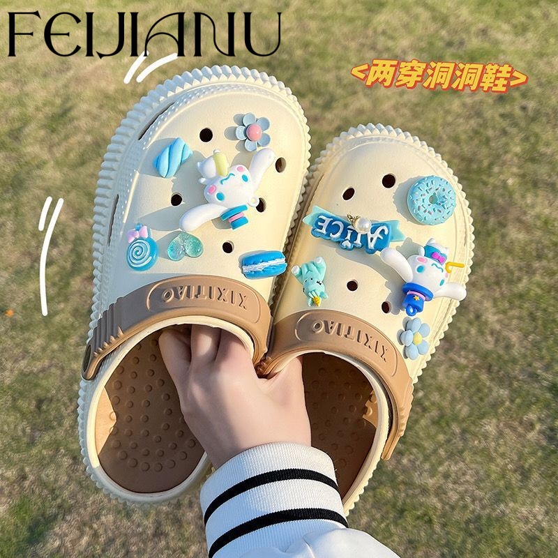 FEIJIANU dép Cross dép sandal nữ giày đi biển đáng yêu thoải mái 26Z23062933