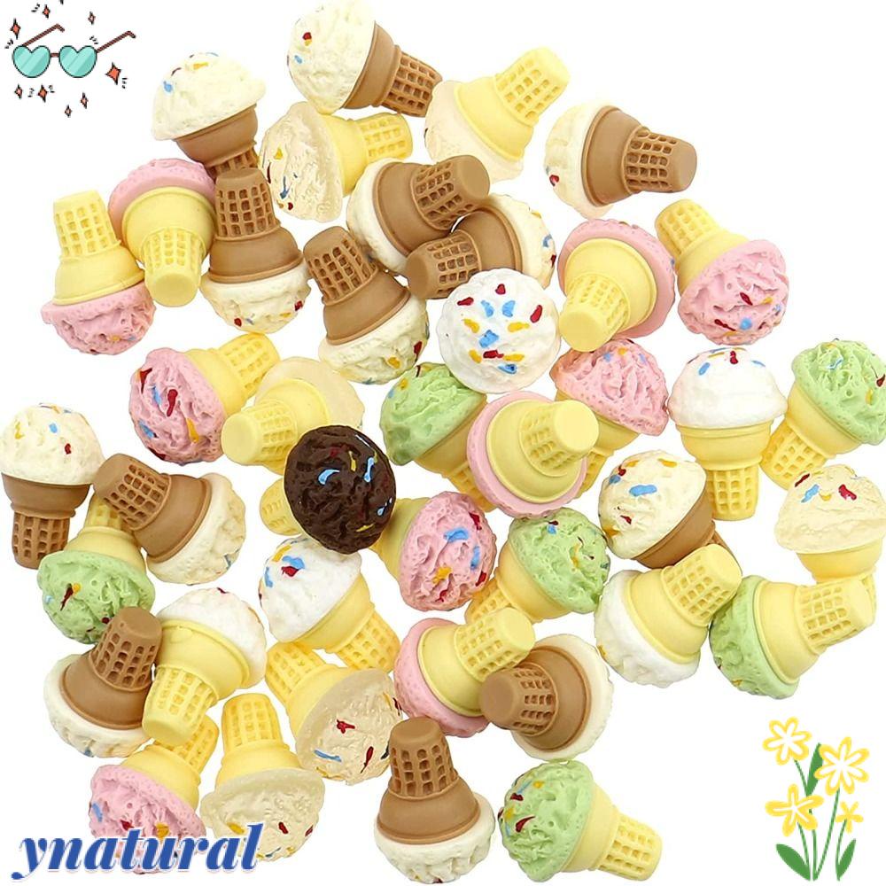 YNATURAL Set 50 Mặt Dây Chuyền Hình Que Kem Nhiều Màu Sắc