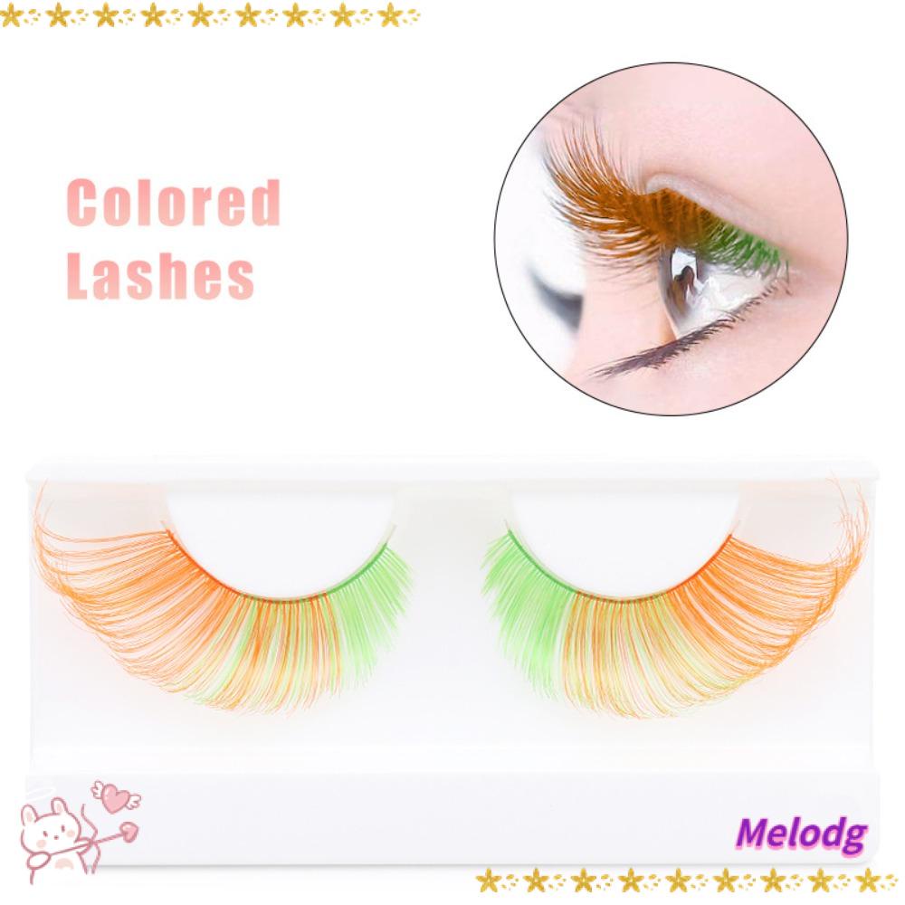 MELODG Hộp Lông Mi Giả 3D 20mm Nhiều Màu Sắc Tự Nhiên Chống Bọng Mắt Dành Cho Trang Điểm Hóa Trang DIY