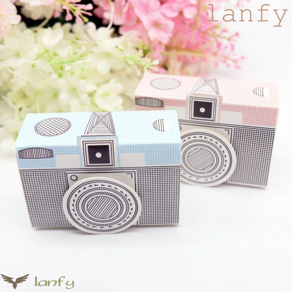 LANFY Hộp Quà Tặng Sinh Nhật Màu Hồng / Xanh Dương Sáng Tạo Dễ Sử Dụng