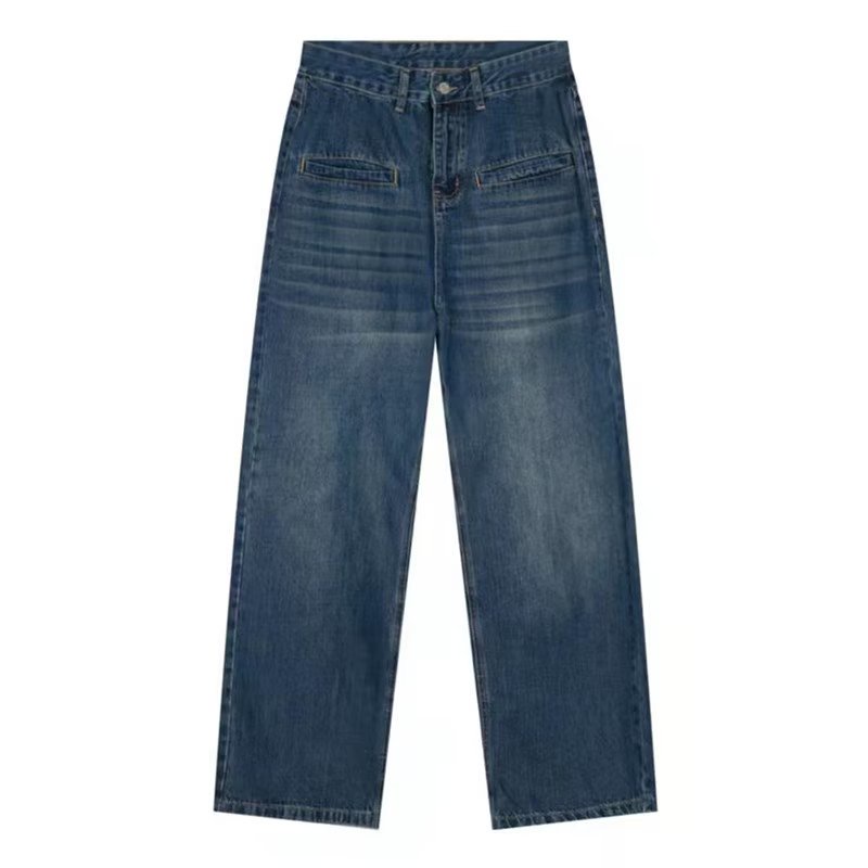 Quần Jean Nam Ống Loe Rách Gối Thời Trang Đường Phố Mỹ 2023