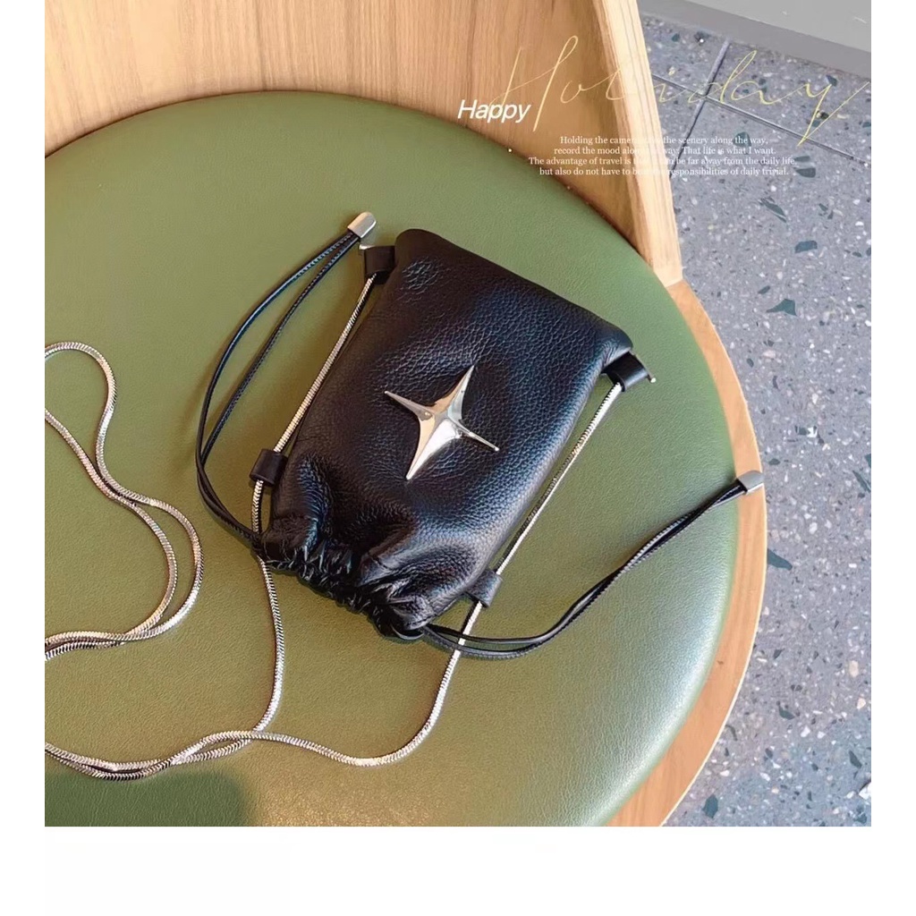 Túi Đeo Chéo mini Phối Dây Xích Thời Trang Phong Cách niche