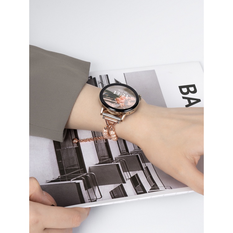 Dây Ngọc Trai Sang Trọng Đeo Đồng Hồ Cho Samsung Galaxy Watch 4 / 5 Pro 40 / 44 / 45mm Classic 46 / 42mm Galaxy Active 2 40mm 44mm