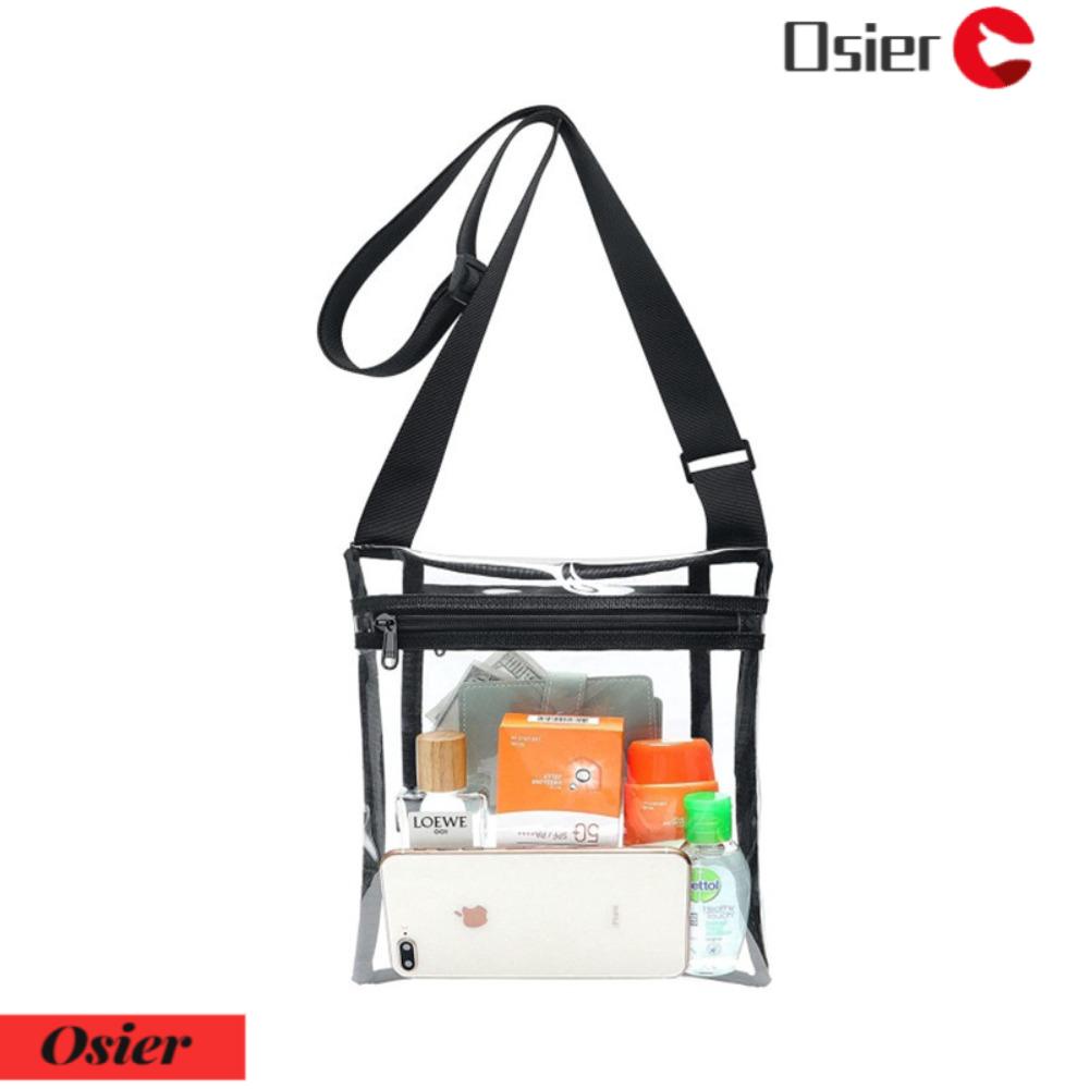 OSIER1 Túi Xách Đeo Vai / Xách Tay Đơn Bằng Nhựa PVC Mềm Trong Suốt Nhiều Màu Sức Chứa Lớn Cho Nam Và Nữ