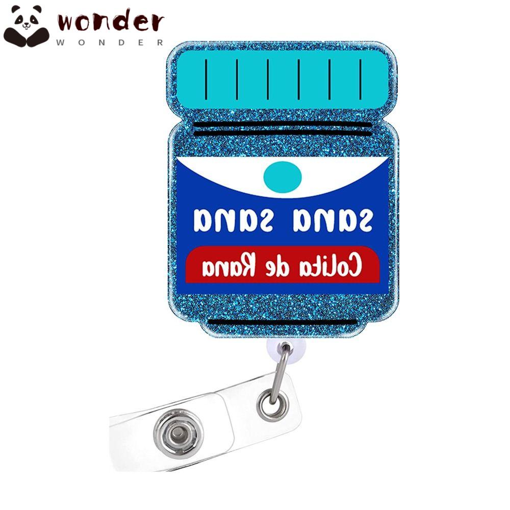 WONDER Móc Khóa Acrylic Hình Chai Nước Màu Xanh Dương Có Thể Thu Gọn Tiện Dụng Cho Văn Phòng