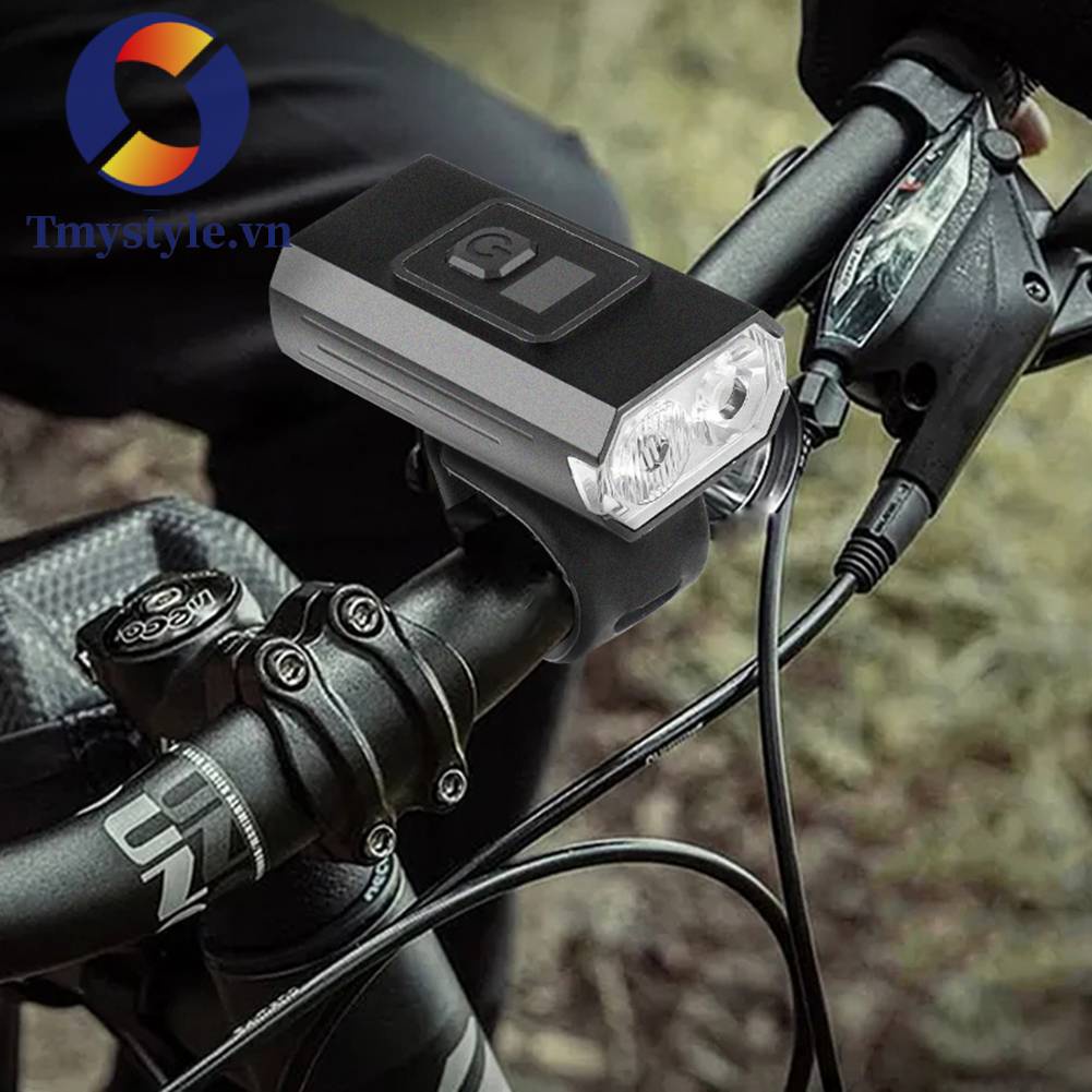 Đèn Pha Xe Đạp 800LM Cổng Sạc USB Loại C IPX4 1000mAh