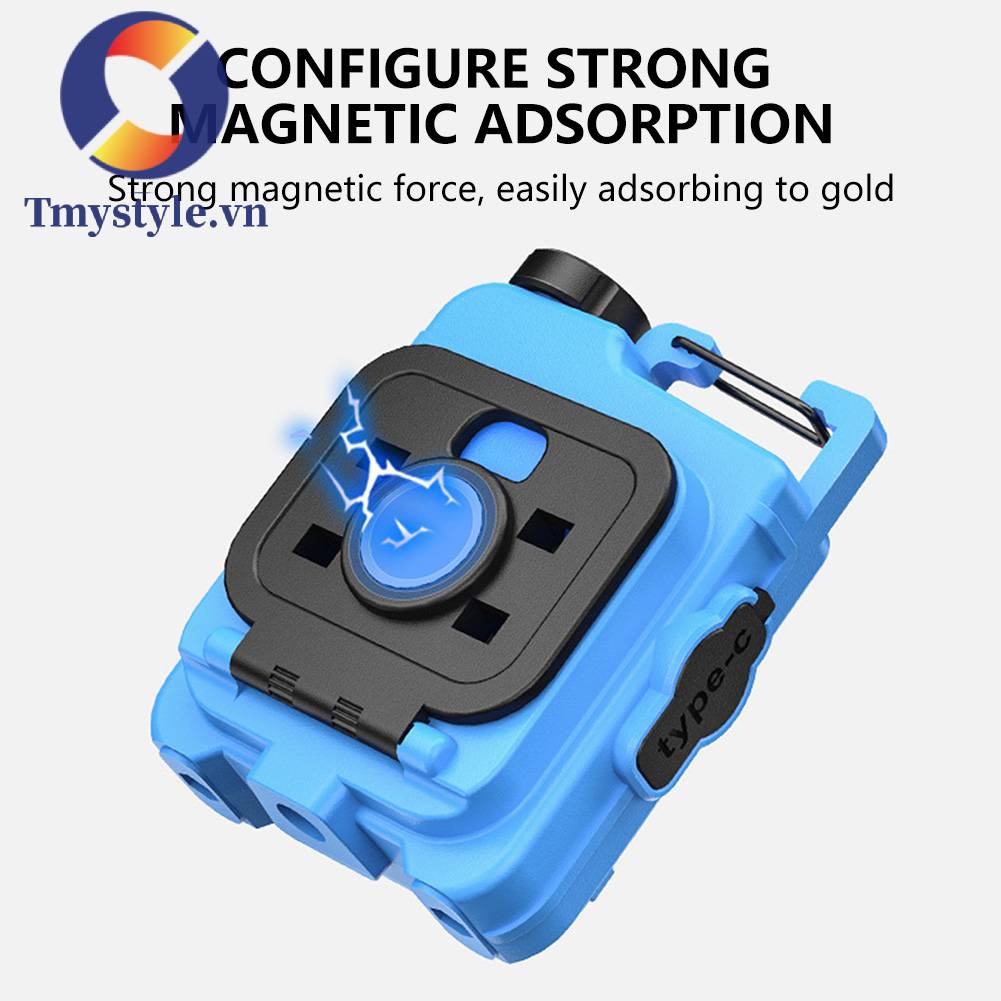 Móc Khóa Đèn LED COB Mini 6 Chế Độ Kèm Sạc USB Loại C Tiện Dụng