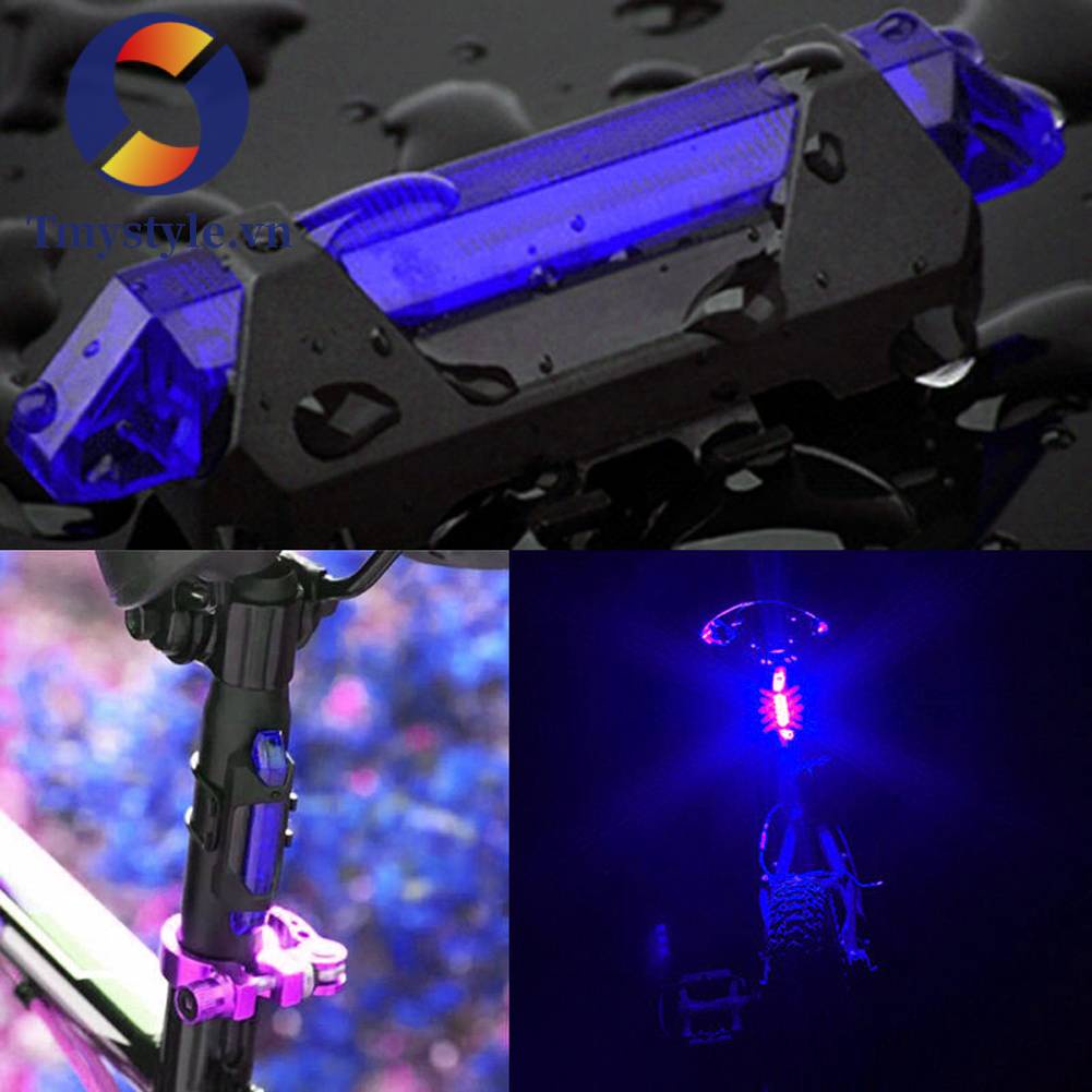 Đèn LED Cảnh Báo Gắn Đuôi Xe Đạp Chống Nước Có Thể Sạc Lại Bằng Cổng