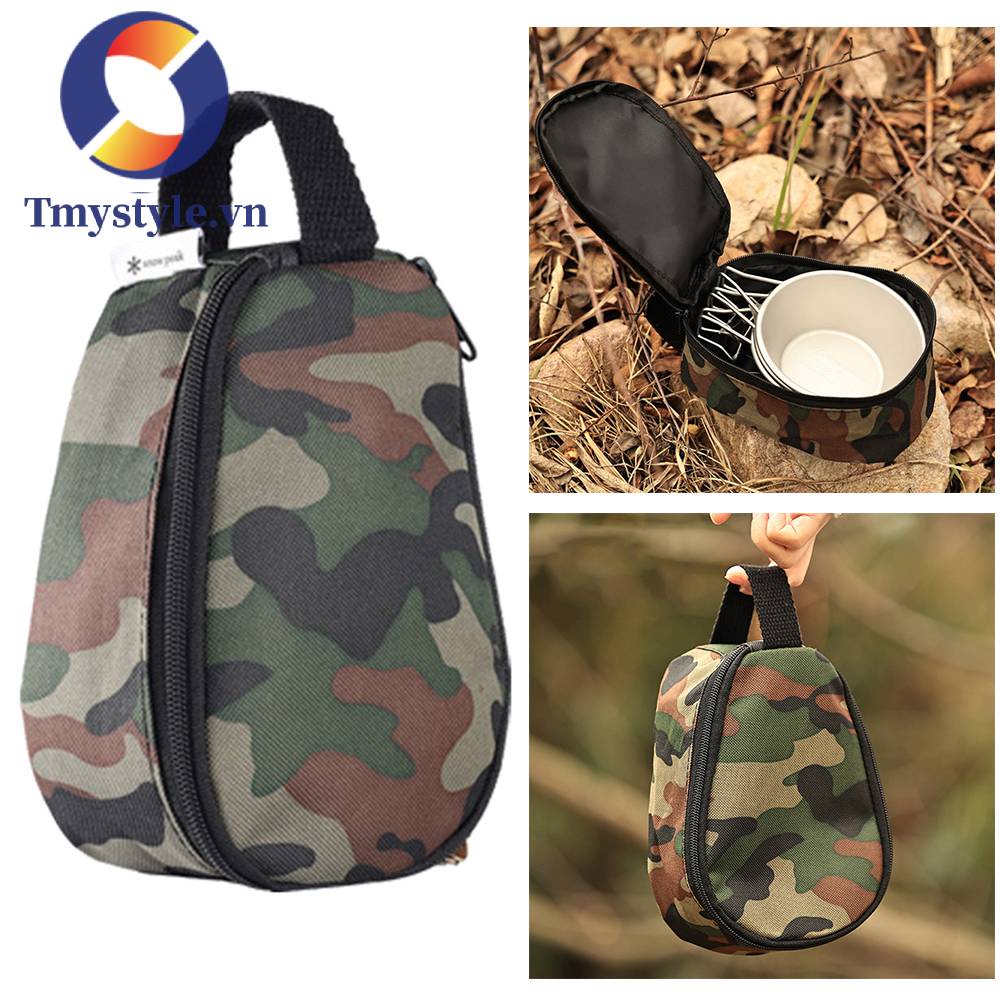 Túi Đựng Tô / Cốc Nước Bằng Vải Oxford Tiện Dụng Mang Theo Du Lịch Dã Ngoại