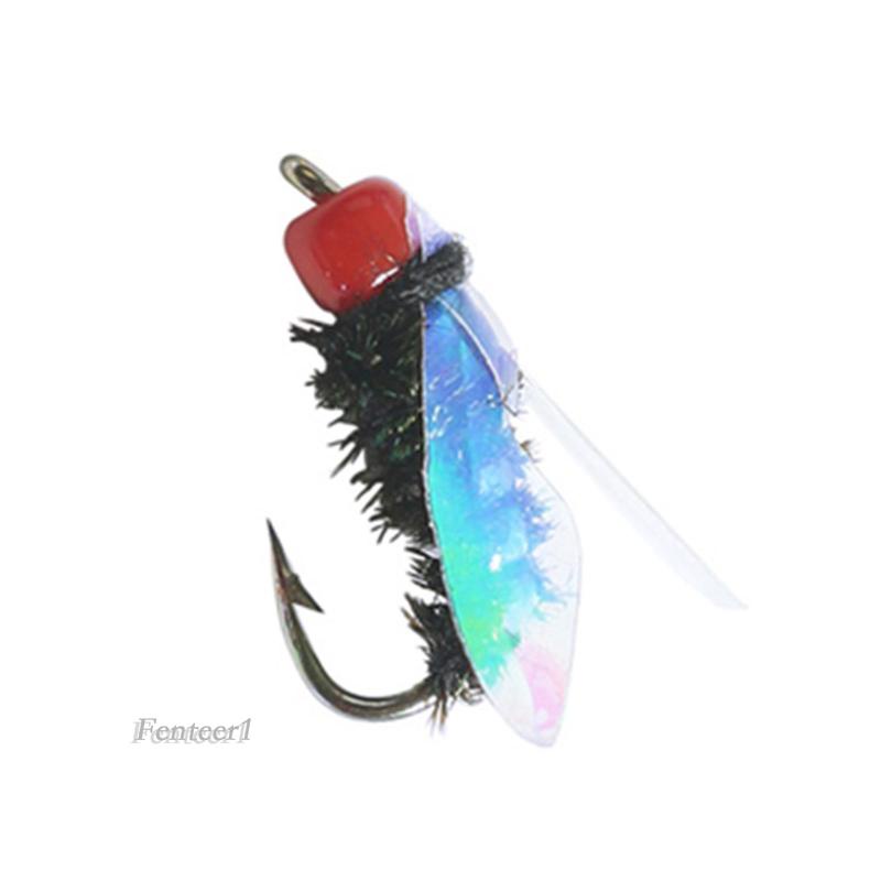 Bộ 10 Mồi Câu Cá Giả Hình Ruồi Kèm Móc Câu