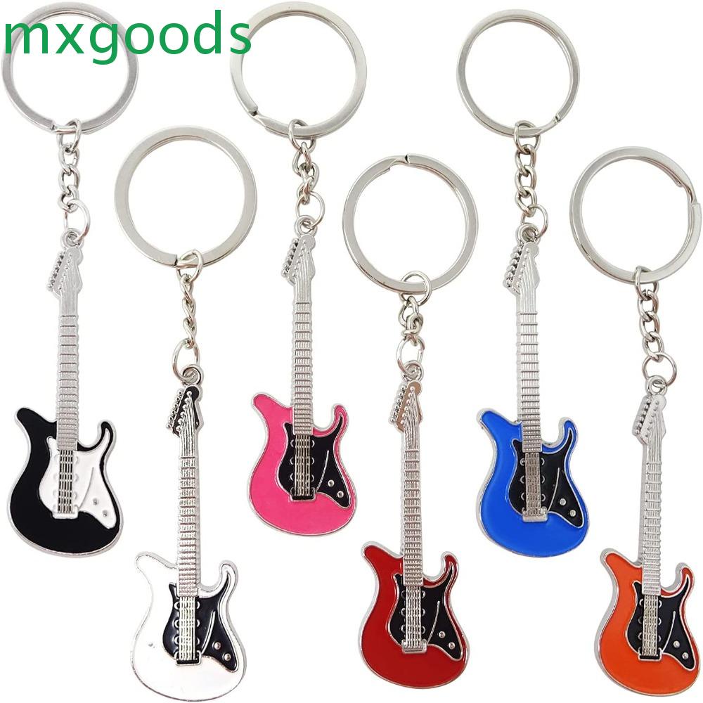 MXGOODS Móc Khóa Bằng Hợp Kim Kẽm Hình Đàn Guitar Bass Thời Trang Cho Cặp Đôi