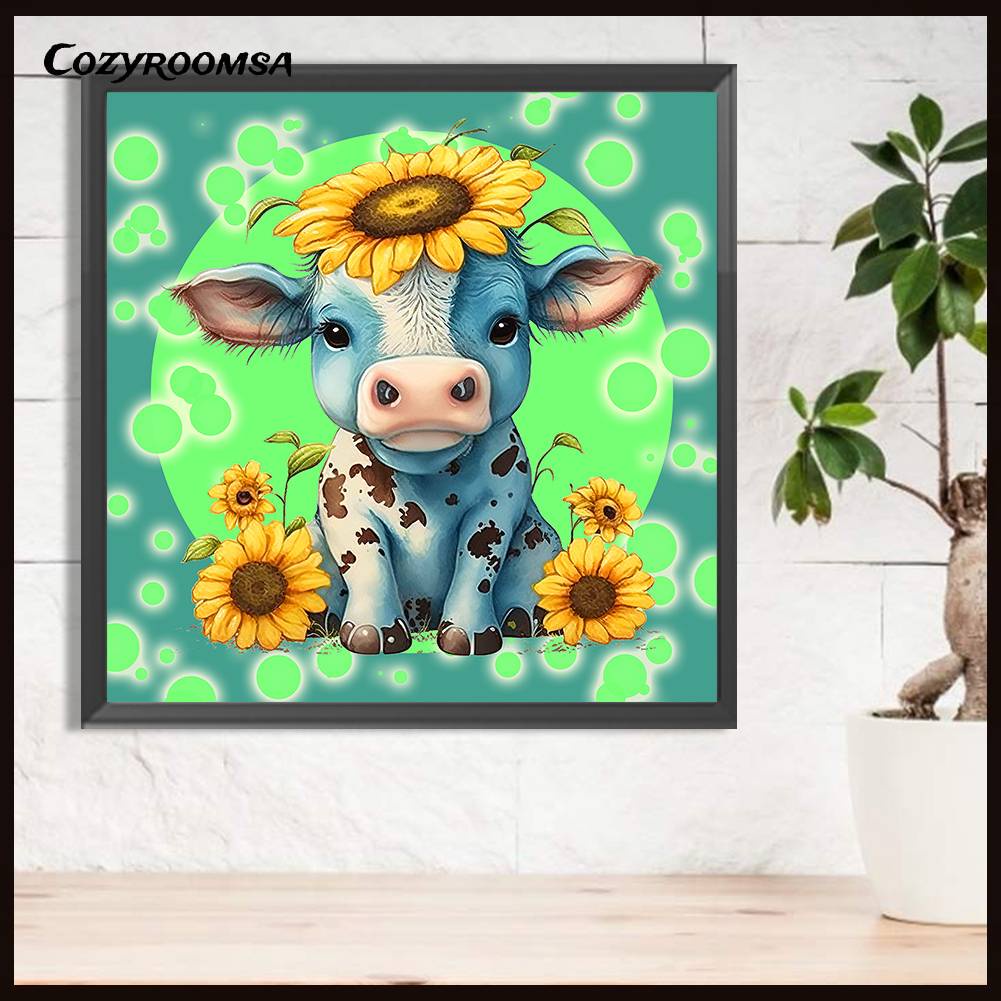 Bộ Tranh Đính Đá 5D Họa Tiết Gia Súc Độc Đáo DIY Dùng Trang Trí Nhà Cửa K464