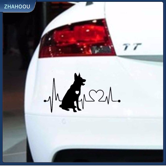 Miếng Dán Trang Trí Xe Hơi Hình Động Vật Hoạt Hình Đức Shepherd Thời