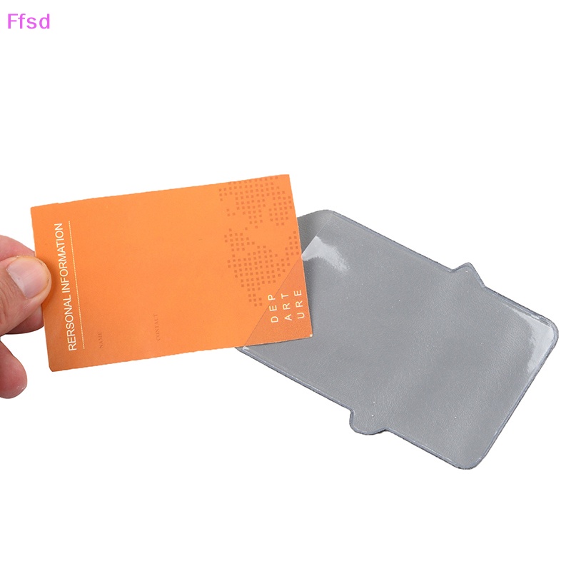 {Ffsd} Giá Đỡ Thẻ ID Hành Lý Du Lịch Bằng Da PU Sáng Tạo