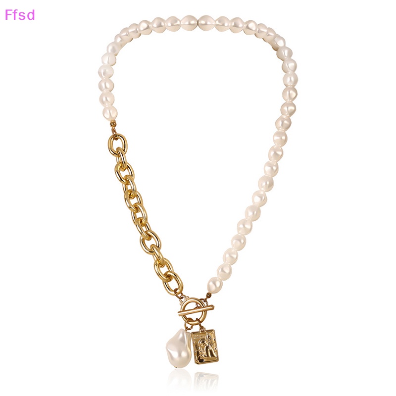{Ffsd} Vòng Cổ Choker Phối Hạt Ngọc Trai Rỗng Thời Trang Làm Quà Tặng Cho Nữ