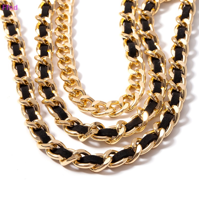 Thắt Lưng Dây Xích Dài Nhiều Lớp Tua Rua Cổ Điển Cho Nữ