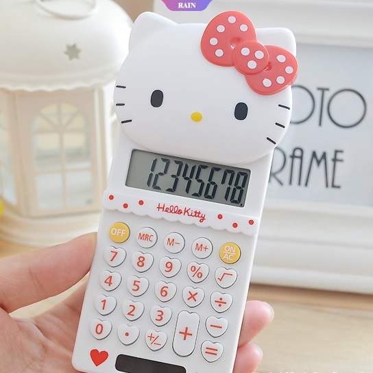 Máy Tính Xách Tay Mini Họa Tiết Hello Kitty Dễ Thương Thời Trang Sáng Tạo Cho Học Sinh [RAIN]