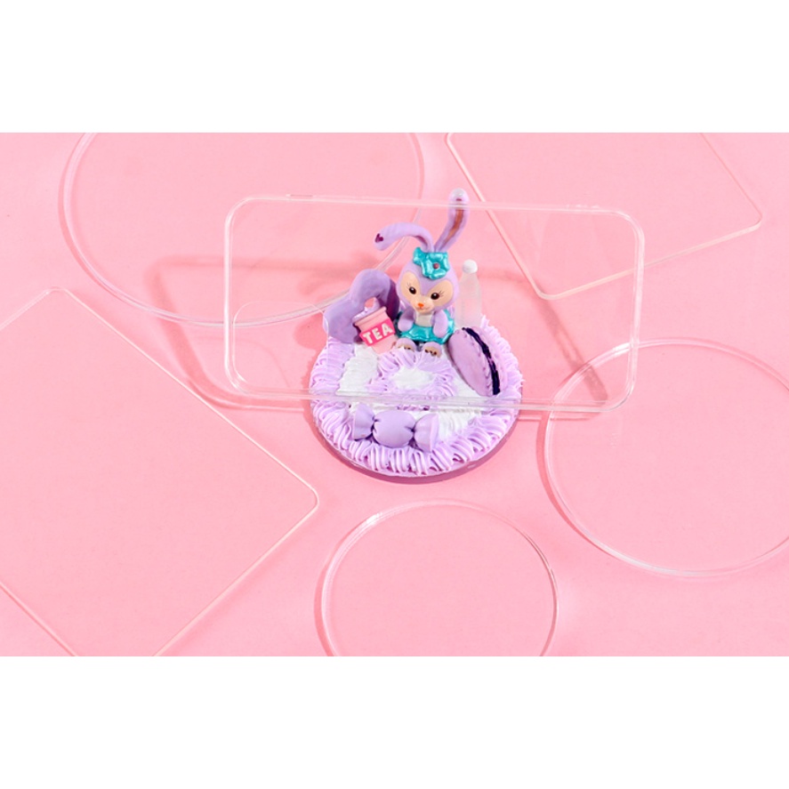 Tấm mica tròn, nhiều hình dáng cho tượng chibi, figure đất sét, standee, làm đế kê điện thoại handmade