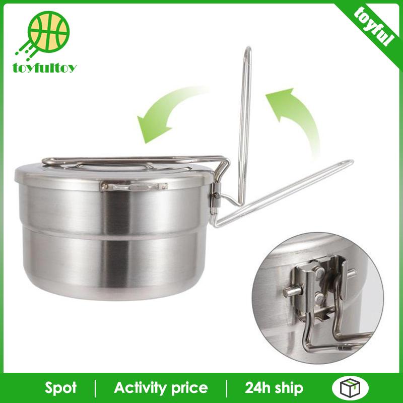 Nồi Nấu Ăn Có Tay Cầm Có Thể Gấp Gọn Tiện Dụng Khi Đi Cắm Trại