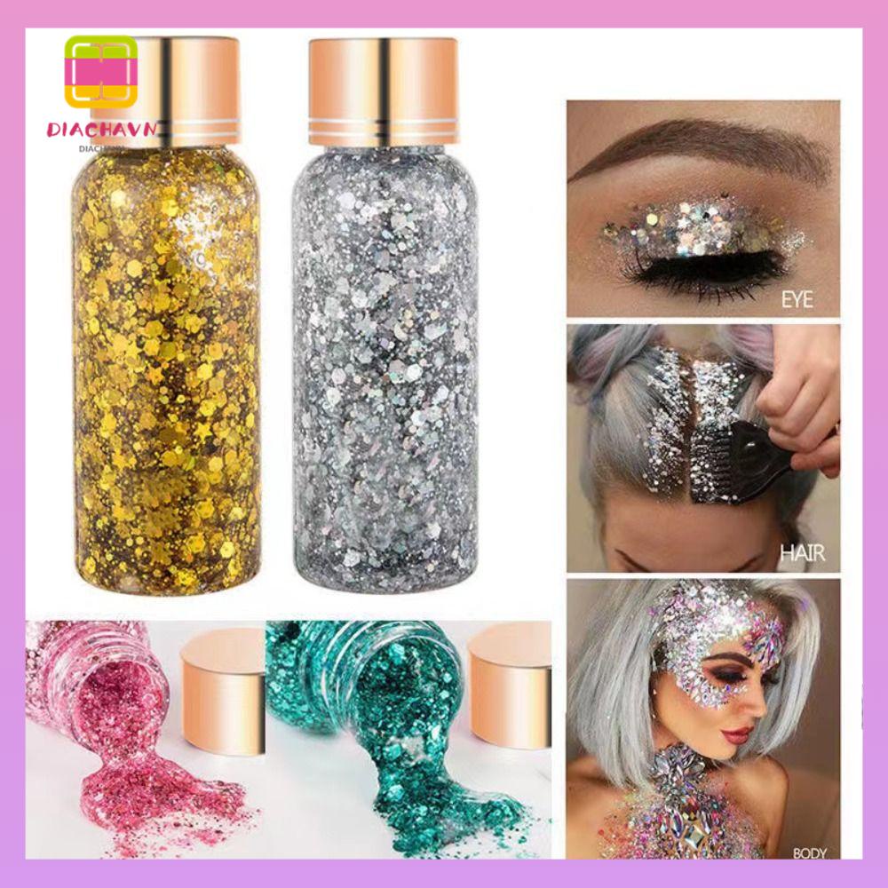 DIACHAVN Phấn Mắt Dạng Kim Tuyến Lấp Lánh Trang Điểm Lễ Hội