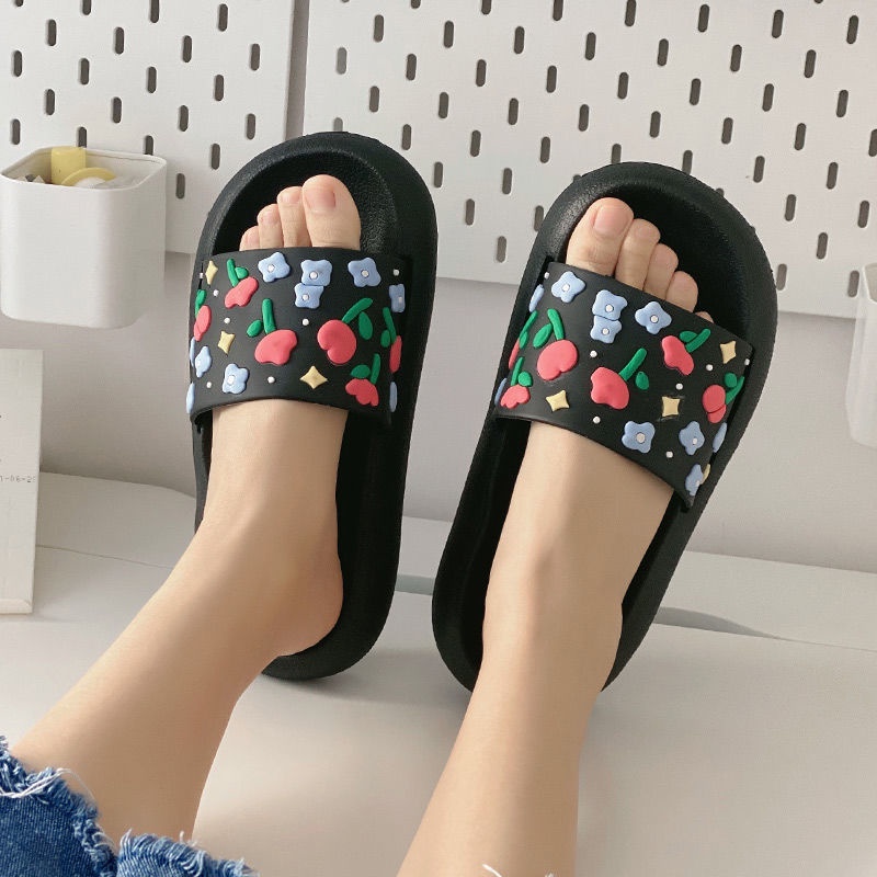 Oeteo Dép Đi Trong Nhà Đế Bằng Mềm Mại Hình Hoa Tulip Xinh Xắn Cho Nữ