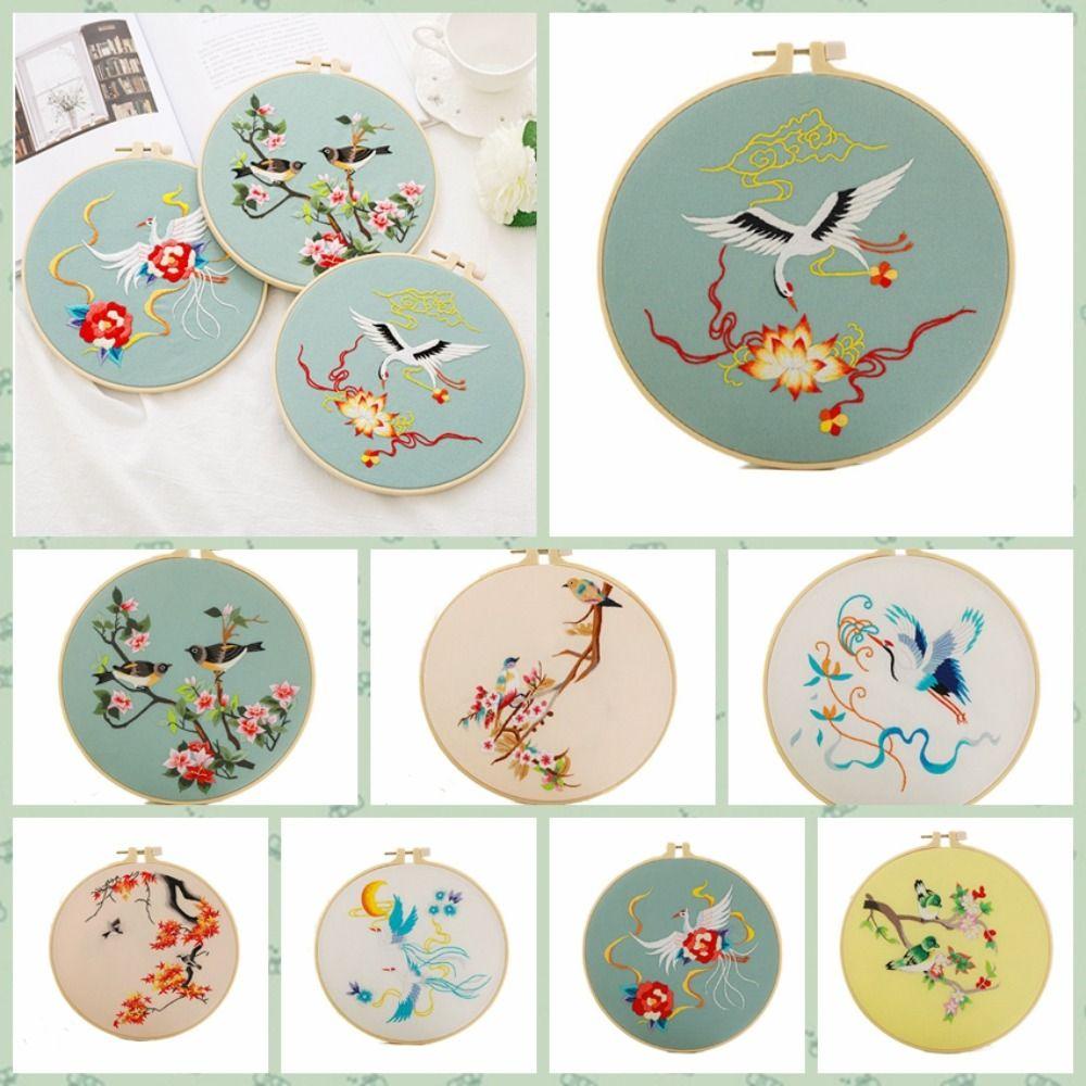 Giovanni Bộ Tranh Thêu Chữ Thập Cotton Họa Tiết Magpie Thủ Công May Vá