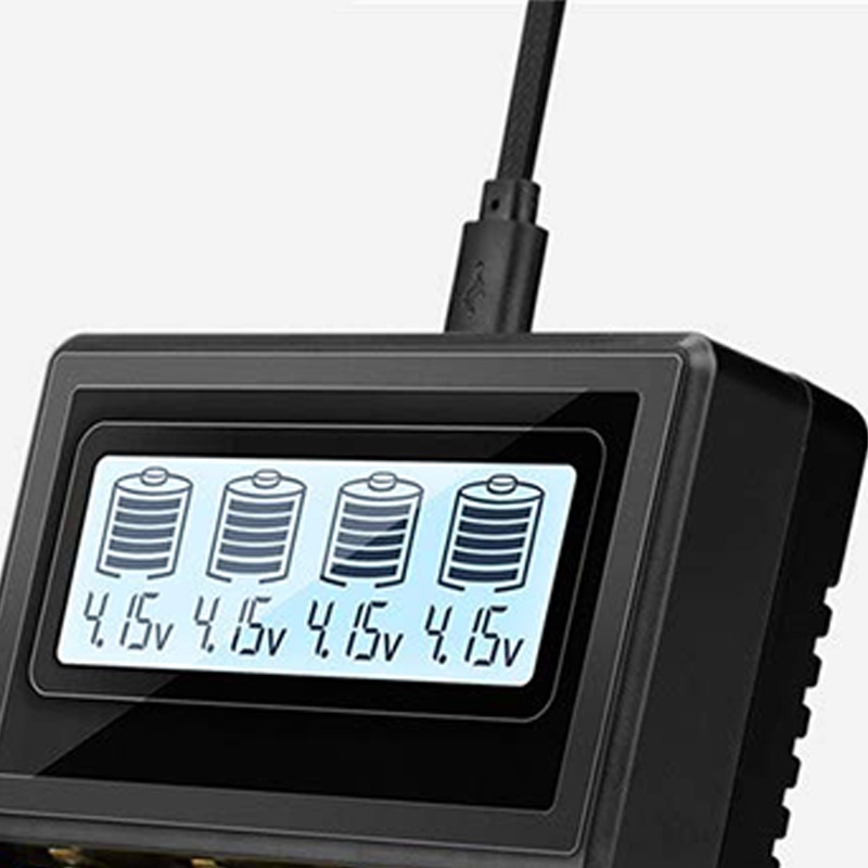 Thiết Bị Sạc Pin 18650 4 Pin Li-Ion 3.7V Có Màn Hình LCD
