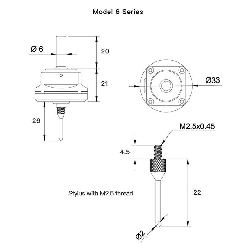 Cnc Đầu Dò Cảm Ứng 3d Bằng Thép Không Gỉ Cho v6 3d touch probe / edge Find