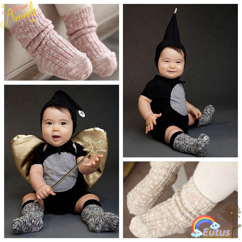EUCA Vớ Cotton Cao Tới Gối Thời Trang Cho Bé Sơ Sinh Từ 0-4 Tuổi