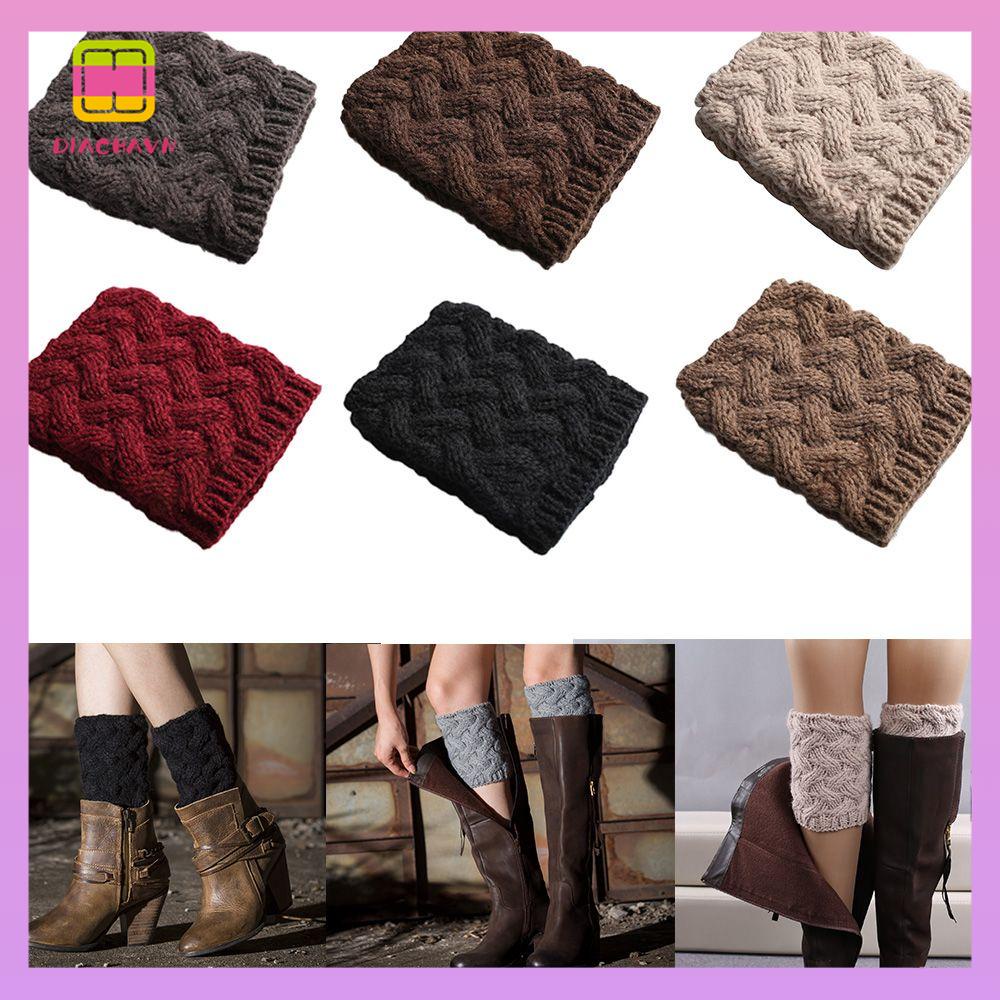 DIACHAVN Tất Ống Chân Len Giữ Ấm Mang Bốt Thời Trang Cho Nữ