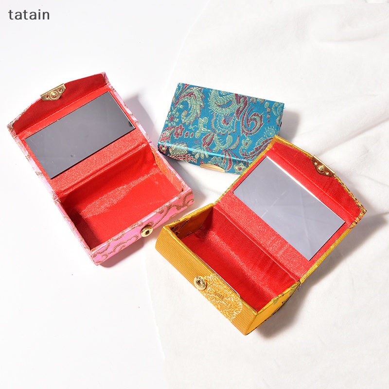 Hộp Đựng Son Môi Hai Ngăn Có Gương Soi Tiện Dụng