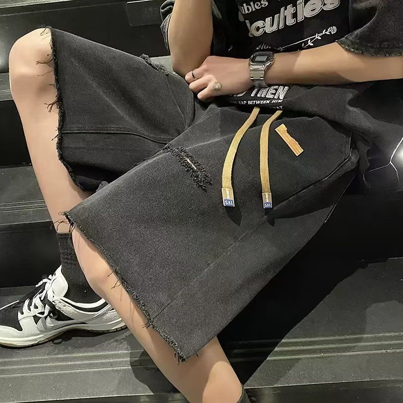 Quần Short Denim Xé Thời Trang Mùa Hè Dành Cho Nam