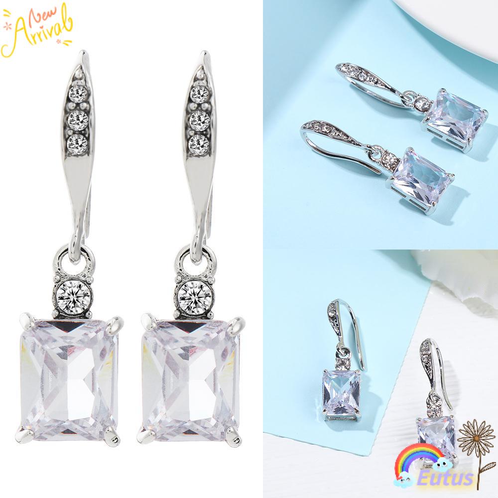 Khuyên Tai Đính Đá Zircon Kiểu Dáng Mới