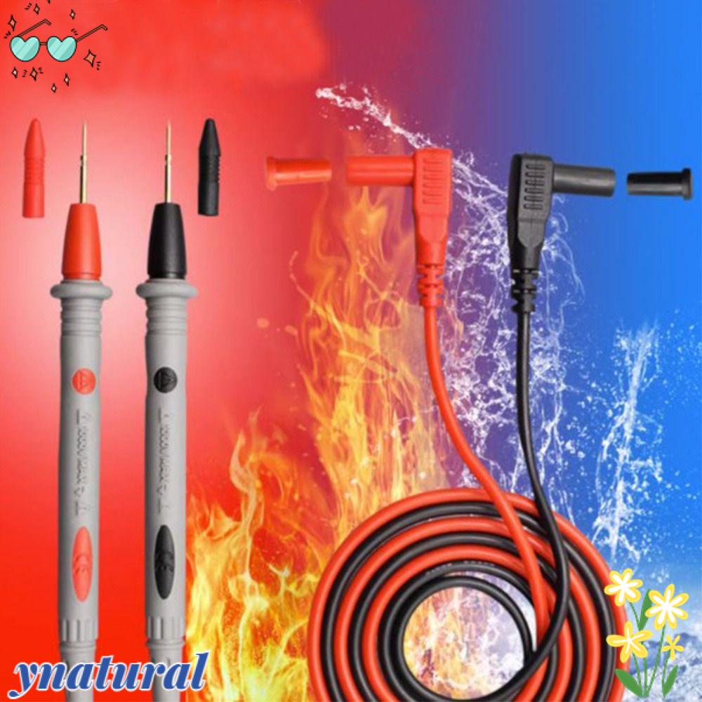 YNATURAL 1 Cặp Dây Dò Điện Đa Năng 72cm Màu Đen Và Đỏ