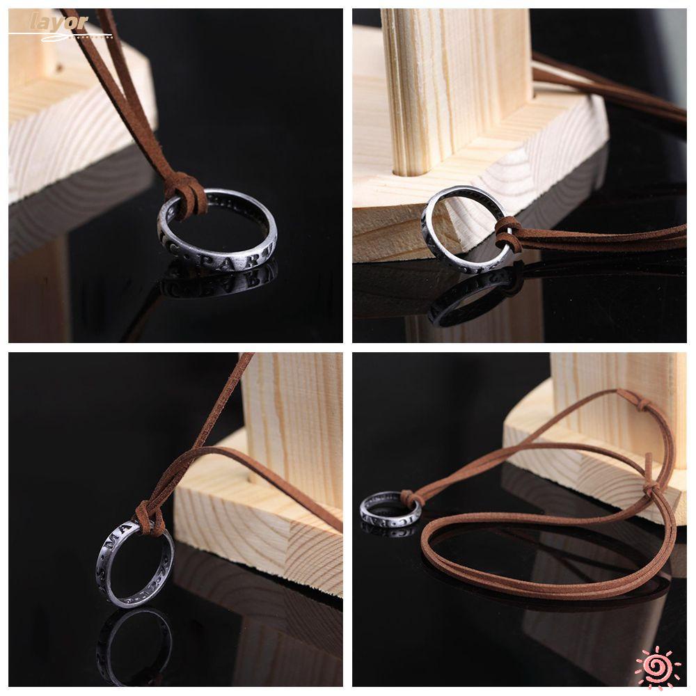 LAY (MớI) Vòng cổ HợP Kim ĐíNh NhẫN Phong CáCh Vintage