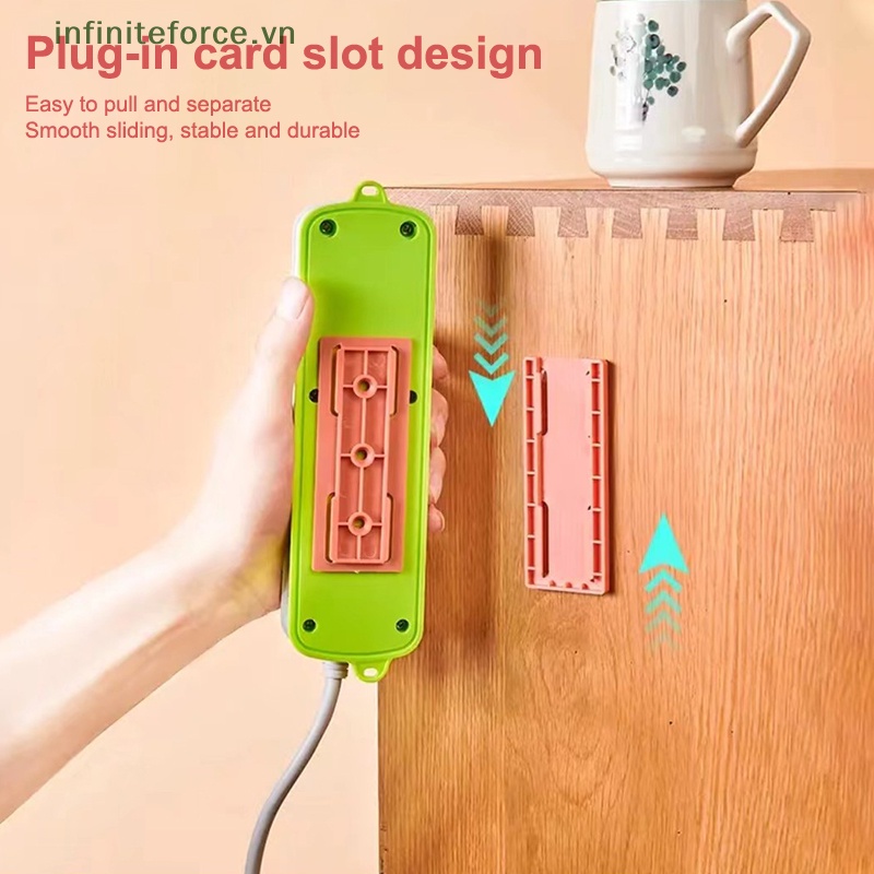Giá Đỡ Ổ Cắm Điện Gắn Tường Tự Dính Tháo Rời Được Nhiều Màu Sắc