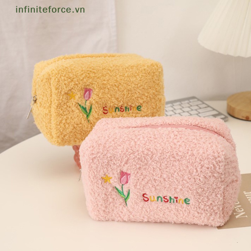 Túi Đựng Mỹ Phẩm / Son Môi / Đồ Trang Điểm Hình Hoa Tulip Cho Nữ