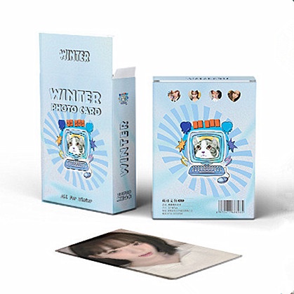 50pcs/box WINTER AESPA Photocards Album Laser Lomo Cards Solo Kpop Collection New Arrivals