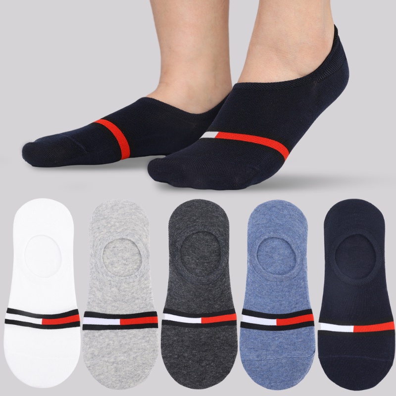 Vớ Thể Thao Cotton Siêu Mềm Mỏng Thoáng Khí Chống Trượt Họa Tiết Kẻ Sọc Cho Nam