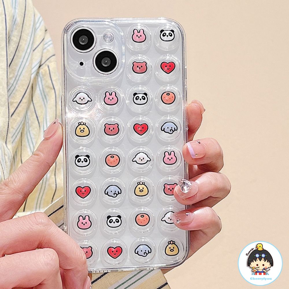 Ốp Điện Thoại TPU Mềm Hình Động Vật Hoạt Hình Dễ Thương Cho IPhone 14 13 12 11 Pro Max X XR 8 7 Plus