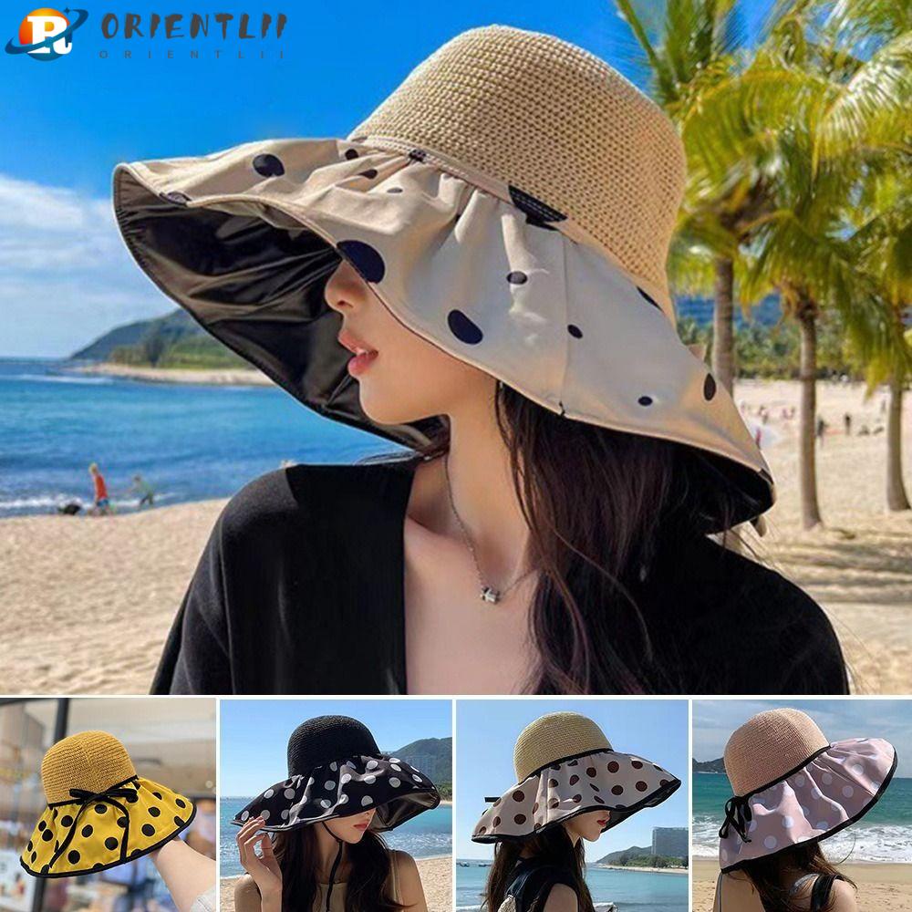 ORIENTLII Mũ Bucket Chống Nắng / Tia UV Thời Trang Xuân Hè Trẻ Trung