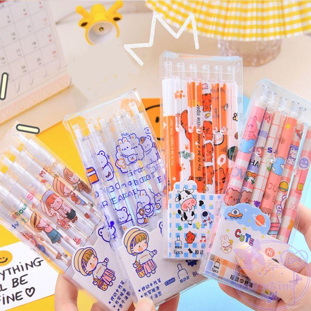 AVALENTINE Bút Bi Mực Đen Kiểu Dáng Hoạt Hình Xinh Xắn