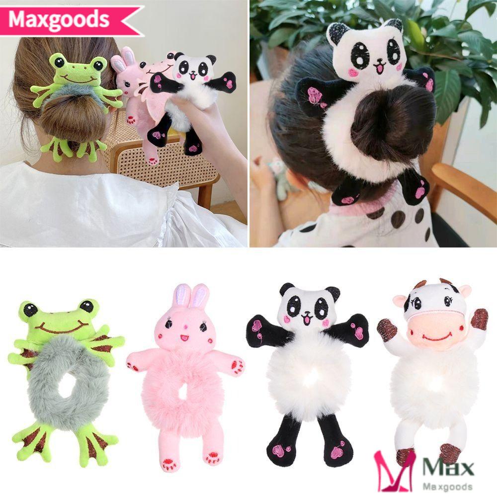MAXG Dây Cột Tóc Scrunchies Bằng Vải Bông Co Giãn Thời Trang Cho Nữ
