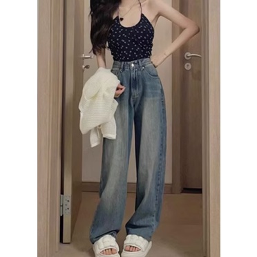 Quần Jean Ống Rộng Thời Trang Mùa Hè Phong Cách Mới 2022 Cho Nam Và Nữ