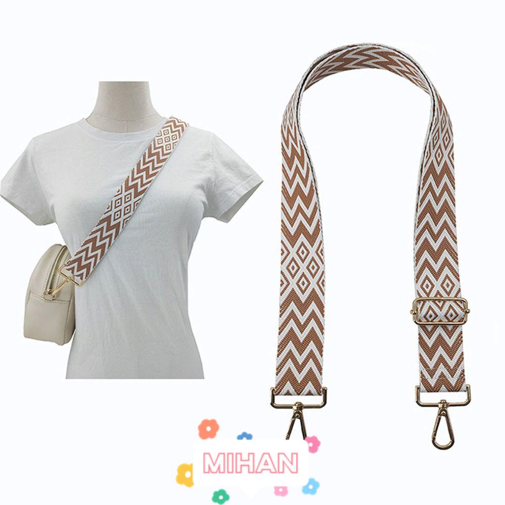 MIHAN1 Dây Đeo Túi Xách Bằng Nylon Thêu Họa Tiết Thời Trang