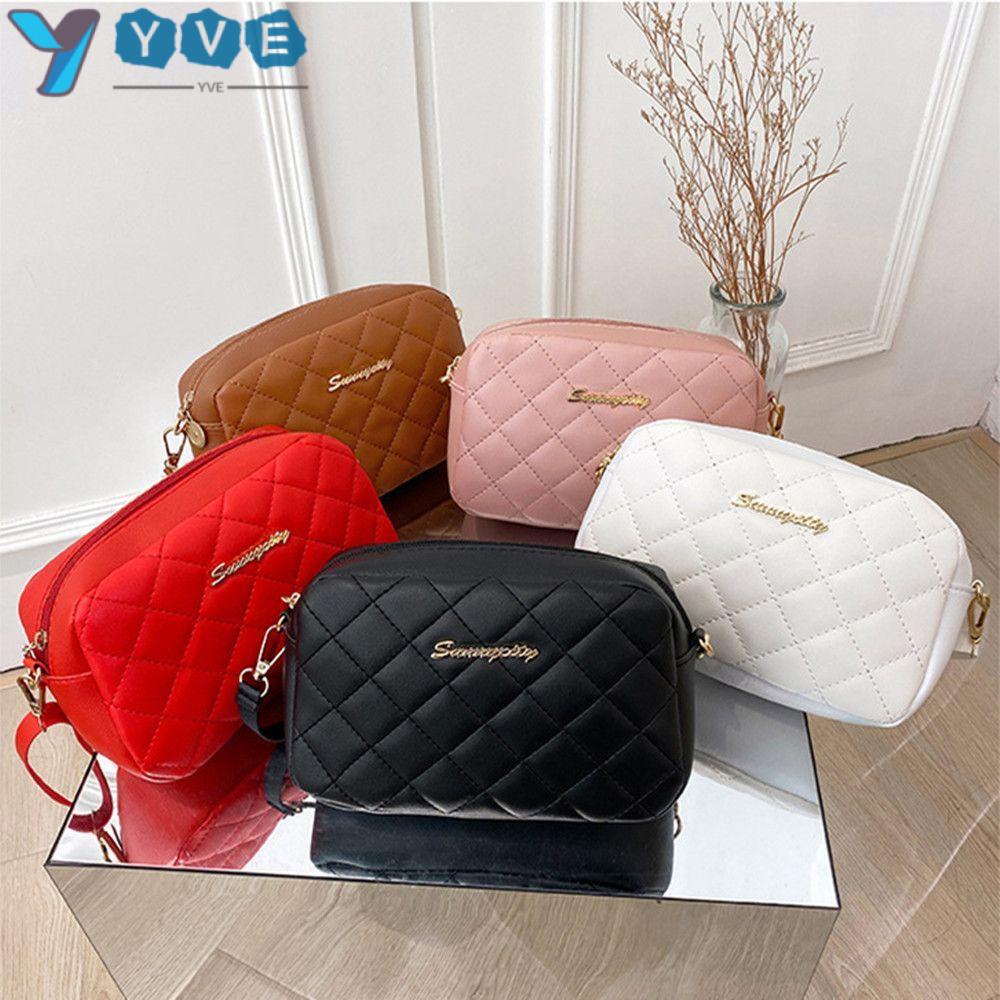 YVE Túi Đeo Chéo Da PU Thêu Họa Tiết Thời Trang Cho Nữ