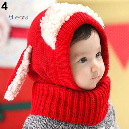 Mũ Beanie Kèm Khăn Choàng Cổ Giữ Ấm Mùa Đông Cho Bé