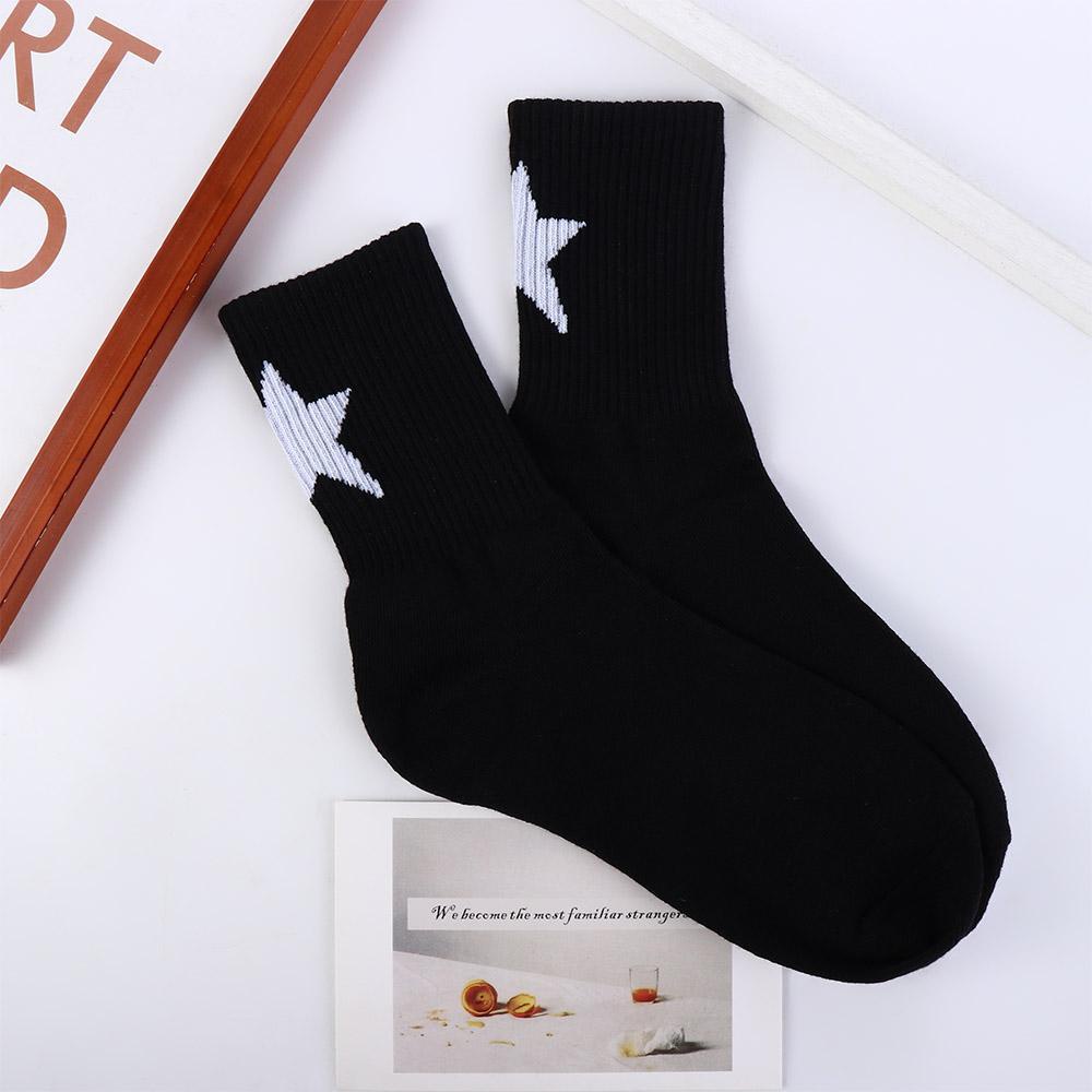 CLEOES Đôi Vớ Cotton Thấm Hút Mồ Hôi Đa Năng Nhiều Màu Sắc Họa Tiết Ngôi Sao Năm Cánh Cho Cặp Đôi