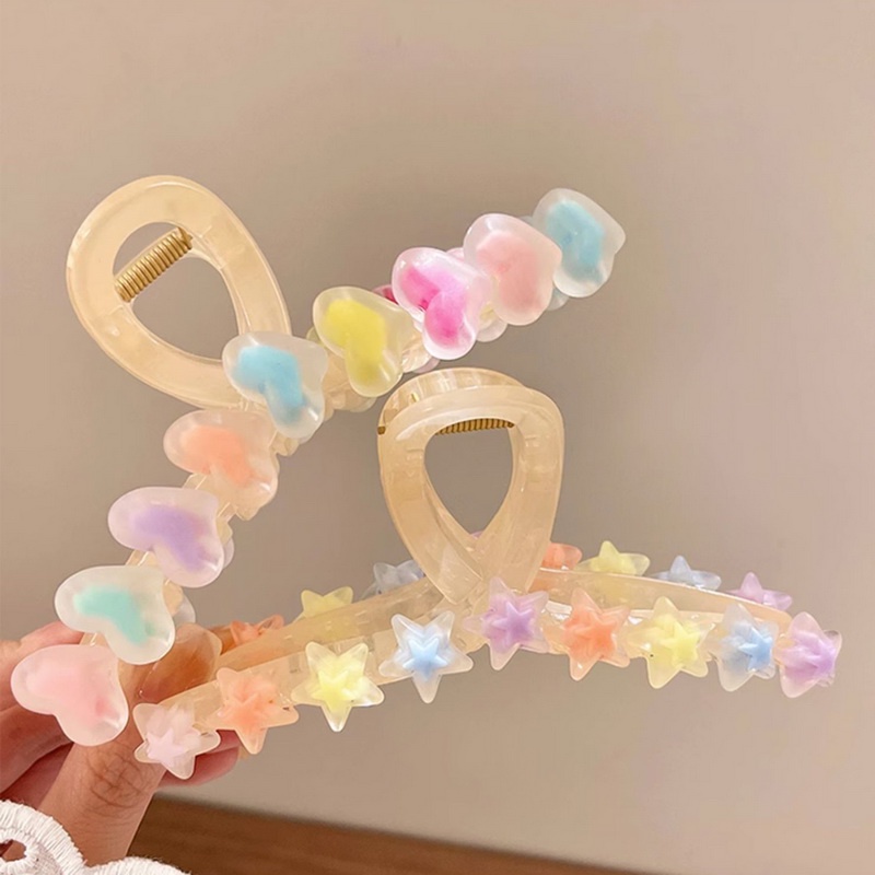 Kẹp Tóc Hình Ngôi Sao Trái Tim Ngôi Sao Năm Cánh Phong Cách Hàn Quốc